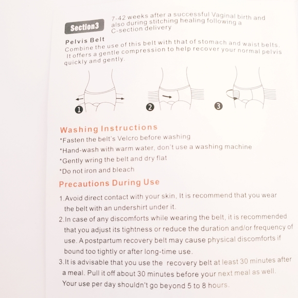 NWT 3 in 1 Postpartum Support Recovery Belly Wrap - Picture 4 of 5